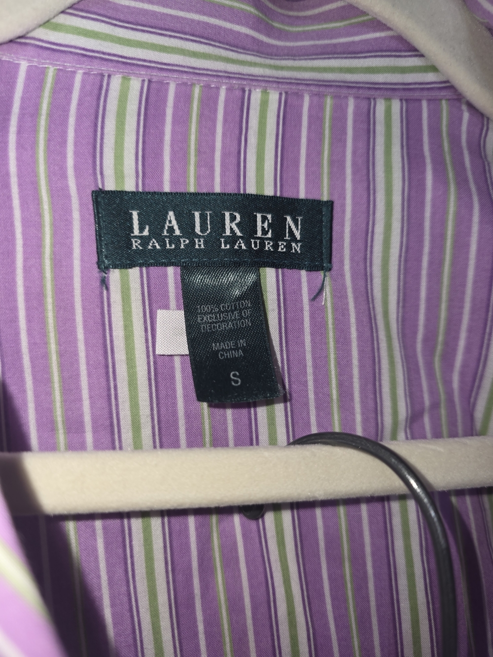Lauren Lavender Striped Womens Pajama Set - Picture 3 of 6